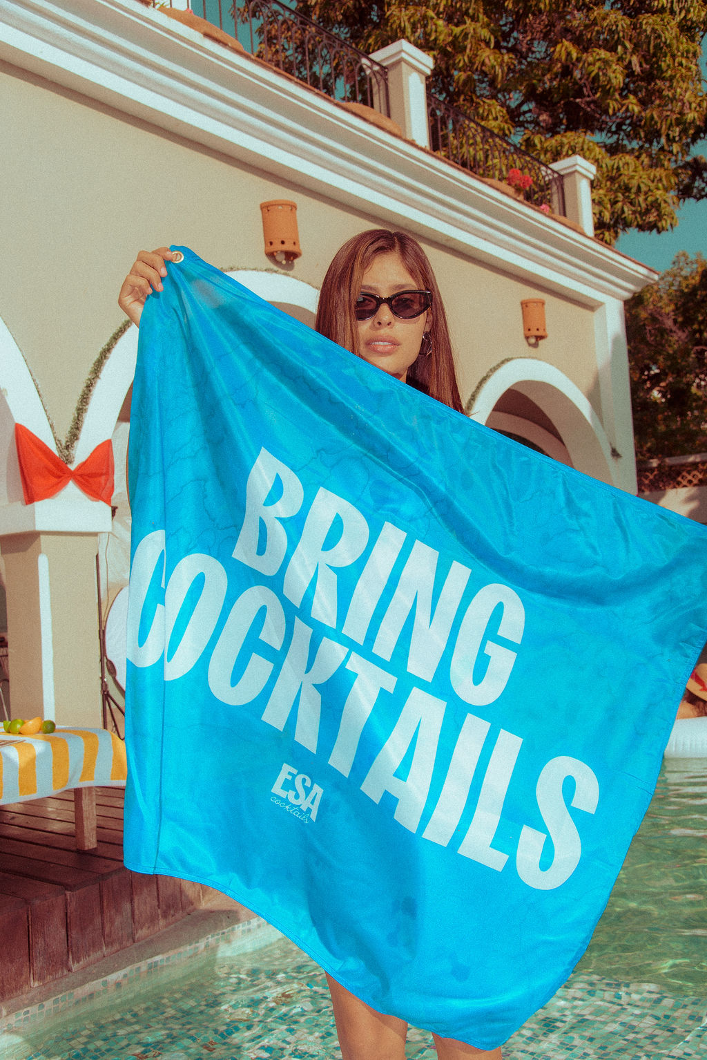 Bring Cocktails ESA beach towel